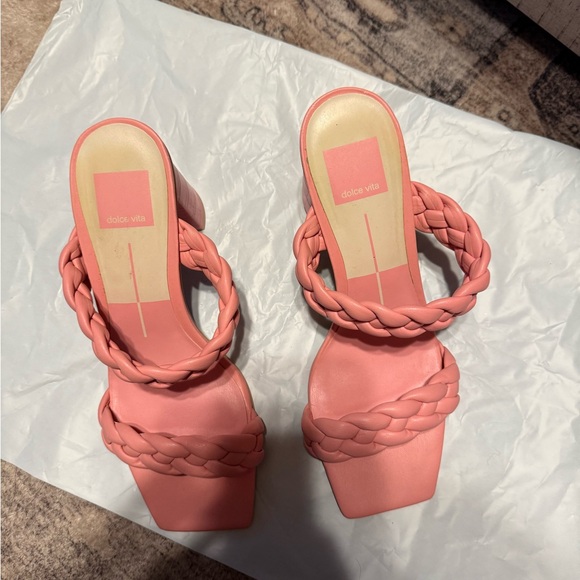 Dolce Vita Women's Pink Braided Sandals - Picture 1 of 3